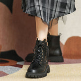 Cute Cat Ears Ankle Lace-up Boots